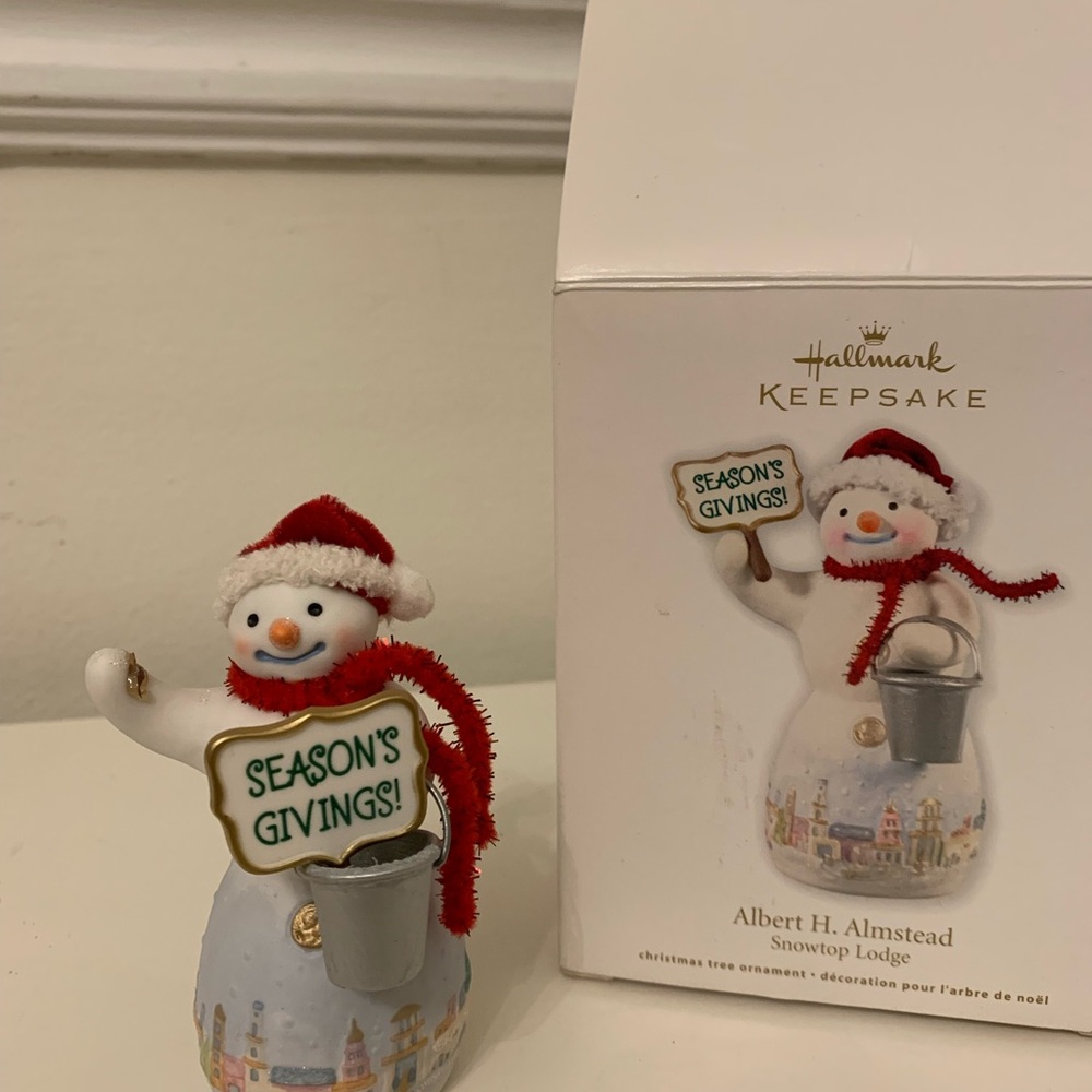 Hallmark Keepsake Snowman Ornament - Red and White